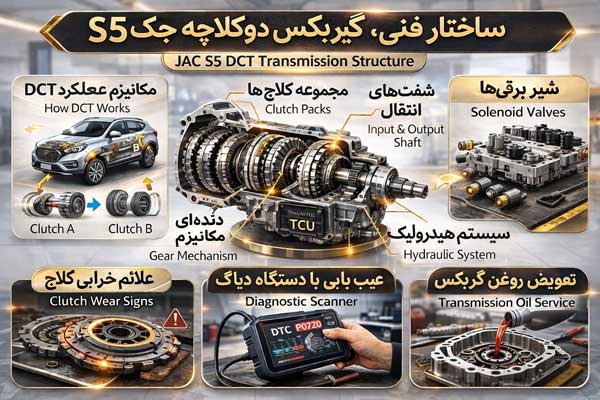 تصویر علائم خرابی گیربکس خودرو و ماشین جک s5