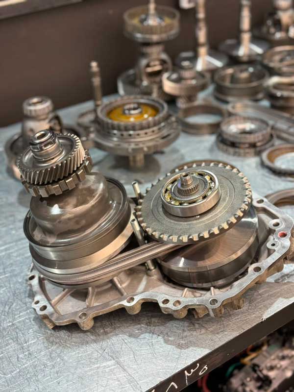 تصویر تعمیر گیربکس CVT خودروهای چینی و بررسی پولی و تسمه در آقای چین